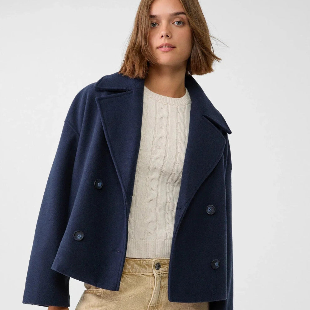 Women's Coats Chic Short Double-Breasted Casual Jacket 10