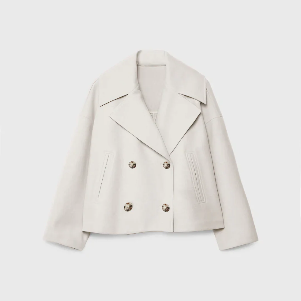 Women's Coats Chic Short Double-Breasted Casual Jacket 2