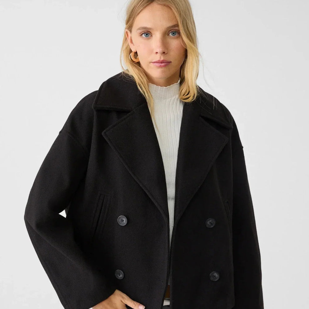 Women's Coats Chic Short Double-Breasted Casual Jacket 4