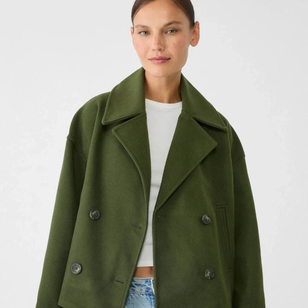 Women's Coats Chic Short Double-Breasted Casual Jacket 6