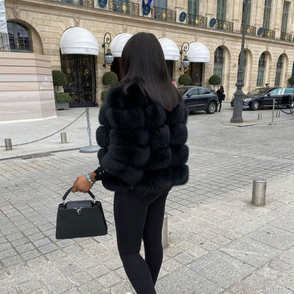 Women's Coats Elegant Faux Fur Jacket Stylish Warm Outerwear 9