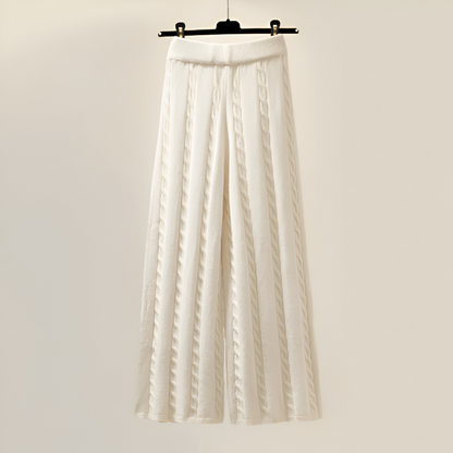 Women's Cozy Knit Sweater Pants Vest Set Winter Fashion 4