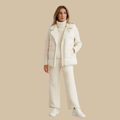 Women's Cozy Knit Sweater Pants Vest Set Winter Fashion 6