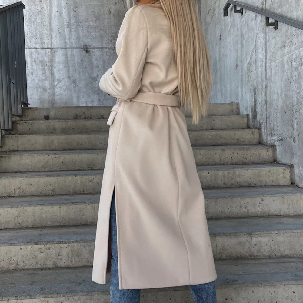 Women's Double-Breasted Trench Coat Elegant Outerwear 10