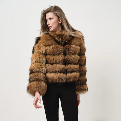 Women's Faux Fur Jacket Elegant Warm Stylish Outerwear 2