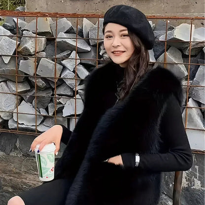 Women's Faux Fur Vest Stylish Winter Outerwear 1