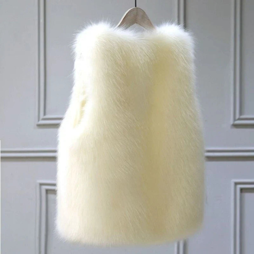 Women's Faux Fur Vest Stylish Winter Outerwear 9