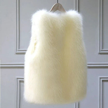 Women's Faux Fur Vest Stylish Winter Outerwear 9