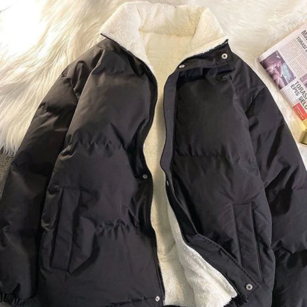 Women’s Fleece Lined Puffer Winter Coat – Warm Windproof Jacket