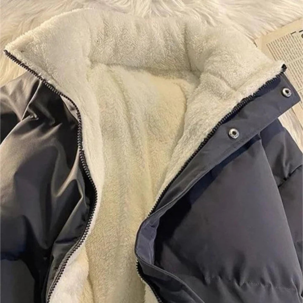 Women’s Fleece Lined Puffer Winter Coat – Warm Windproof Jacket