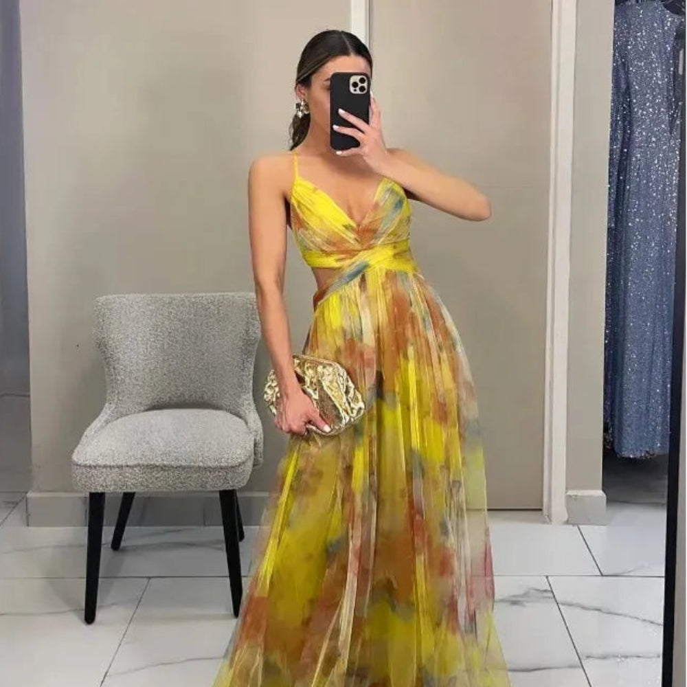 Women's Formal Evening Dress - Flowing Maxi