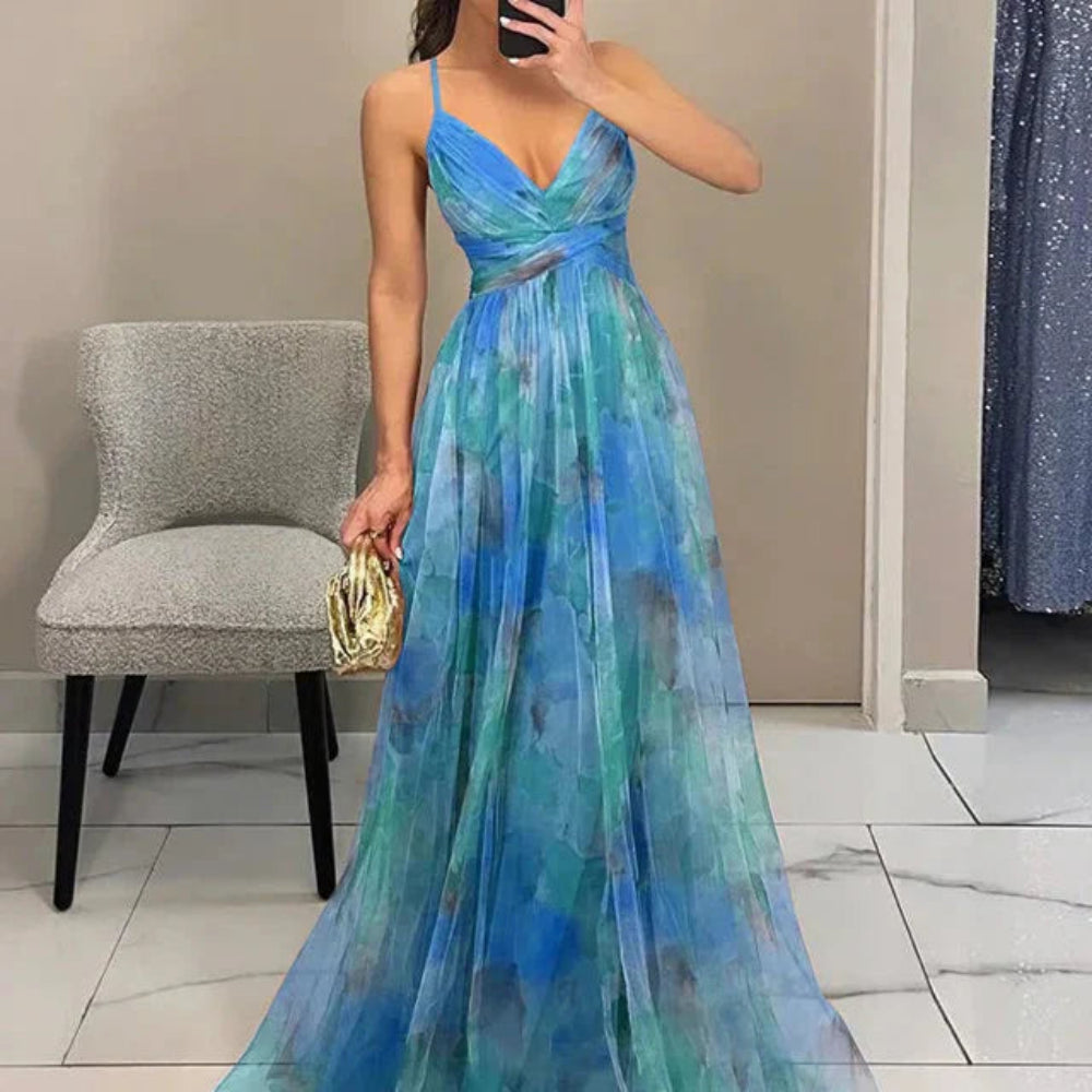 Women's Formal Evening Dress - Flowing Maxi