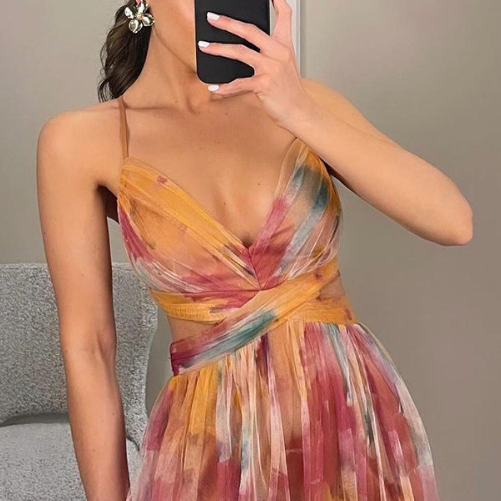 Women's Formal Evening Dress - Flowing Maxi