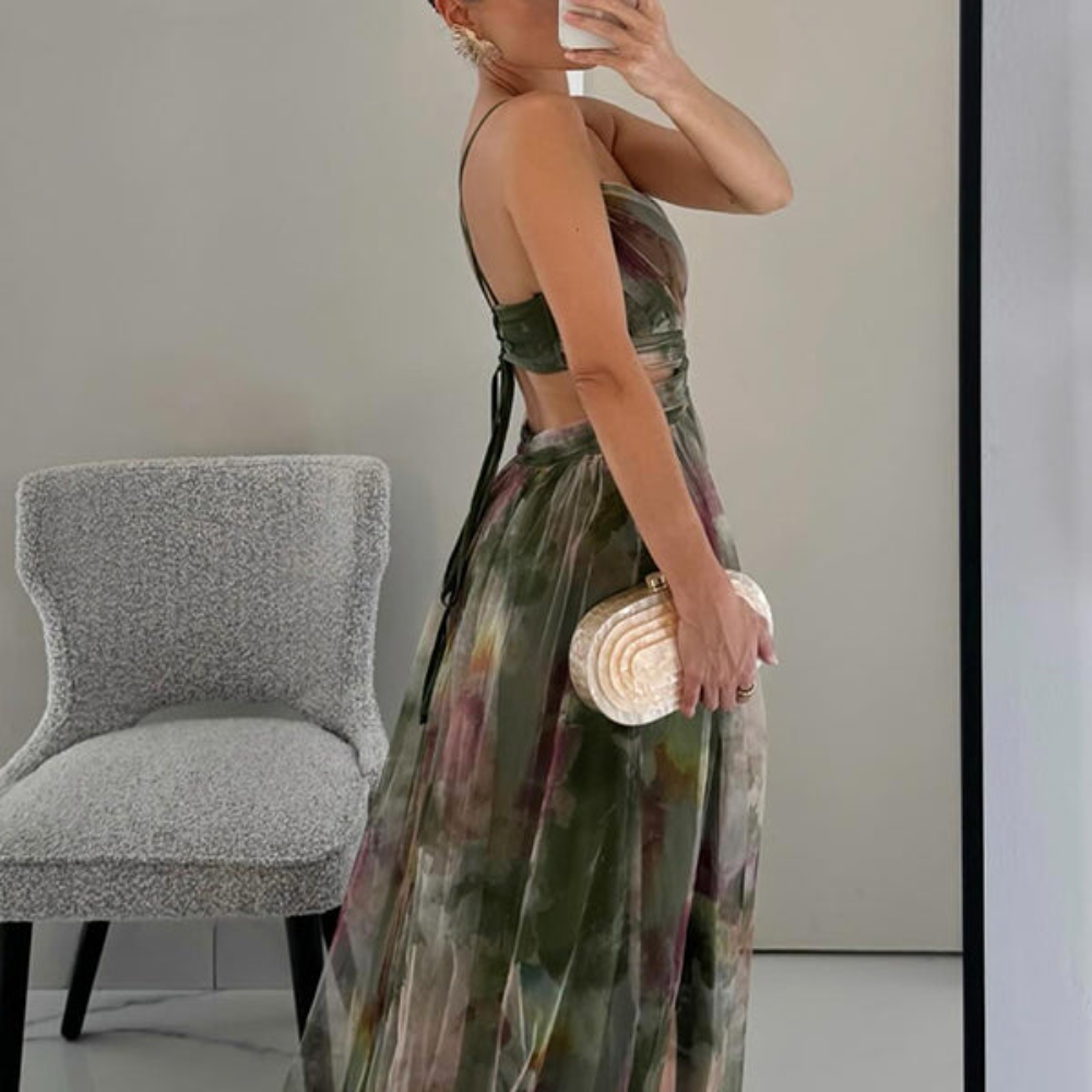 Women's Formal Evening Dress - Flowing Maxi