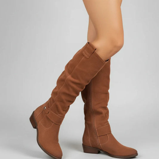 Women's Knee High Suede Boots Stylish Comfort All-Day Wear 1