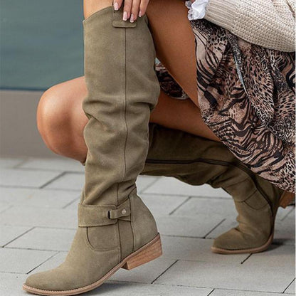Women's Knee High Suede Boots Stylish Comfort All-Day Wear 10