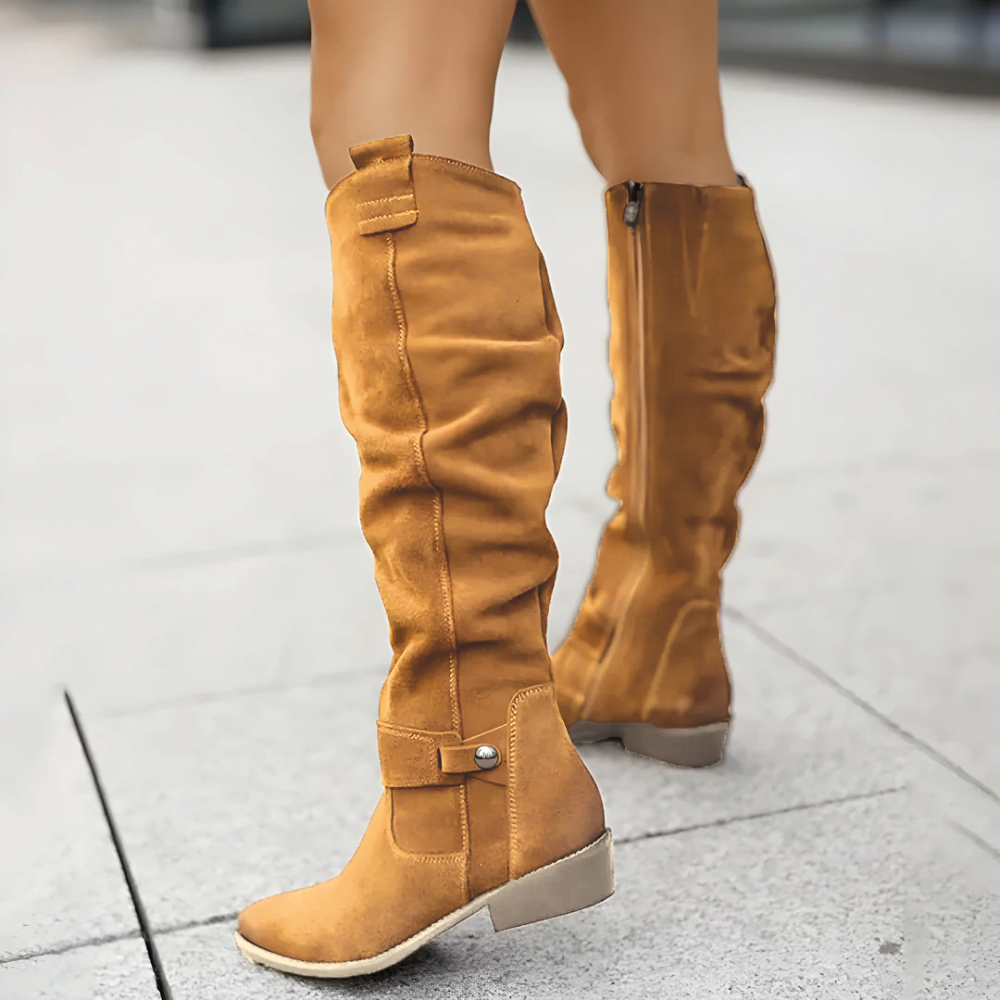 Women's Knee High Suede Boots Stylish Comfort All-Day Wear 12