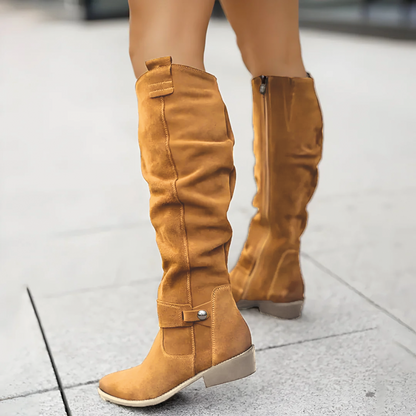 Women's Knee High Suede Boots Stylish Comfort All-Day Wear 12