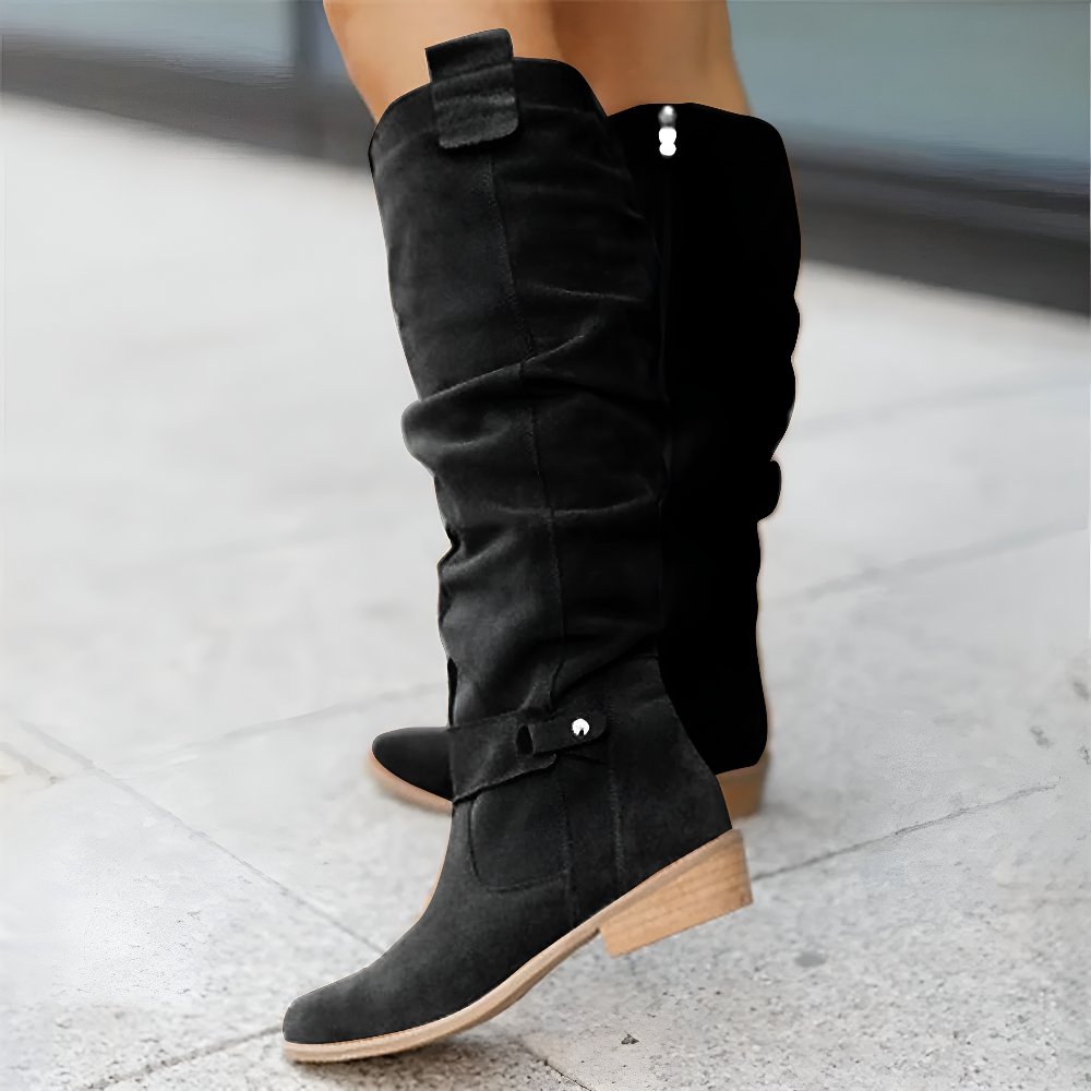 Women's Knee High Suede Boots Stylish Comfort All-Day Wear 17