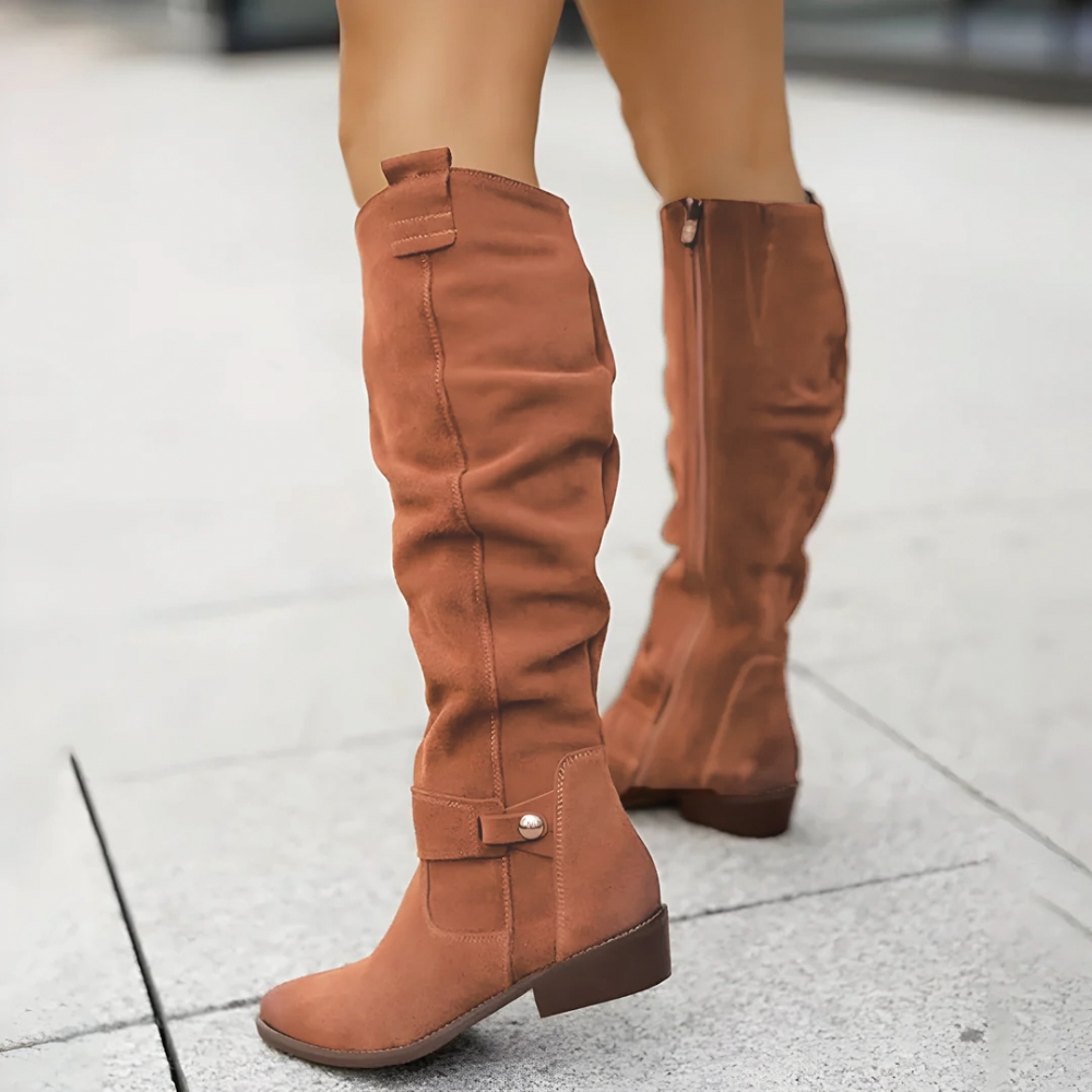 Women's Knee High Suede Boots Stylish Comfort All-Day Wear 2