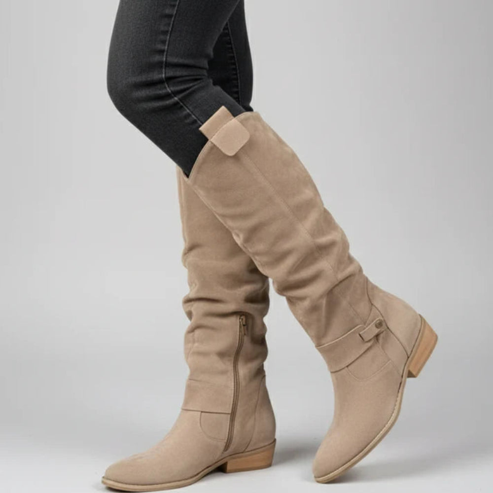 Women's Knee High Suede Boots Stylish Comfort All-Day Wear 4
