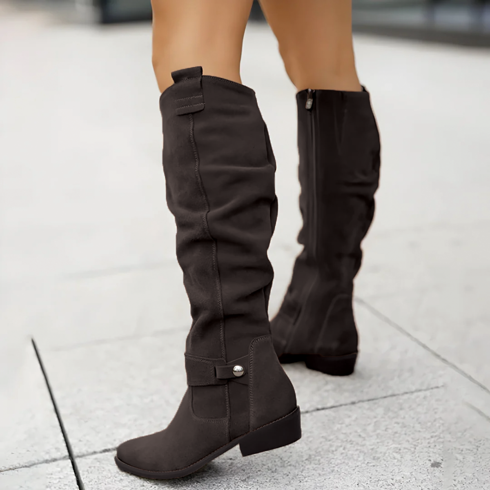 Women's Knee High Suede Boots Stylish Comfort All-Day Wear 6