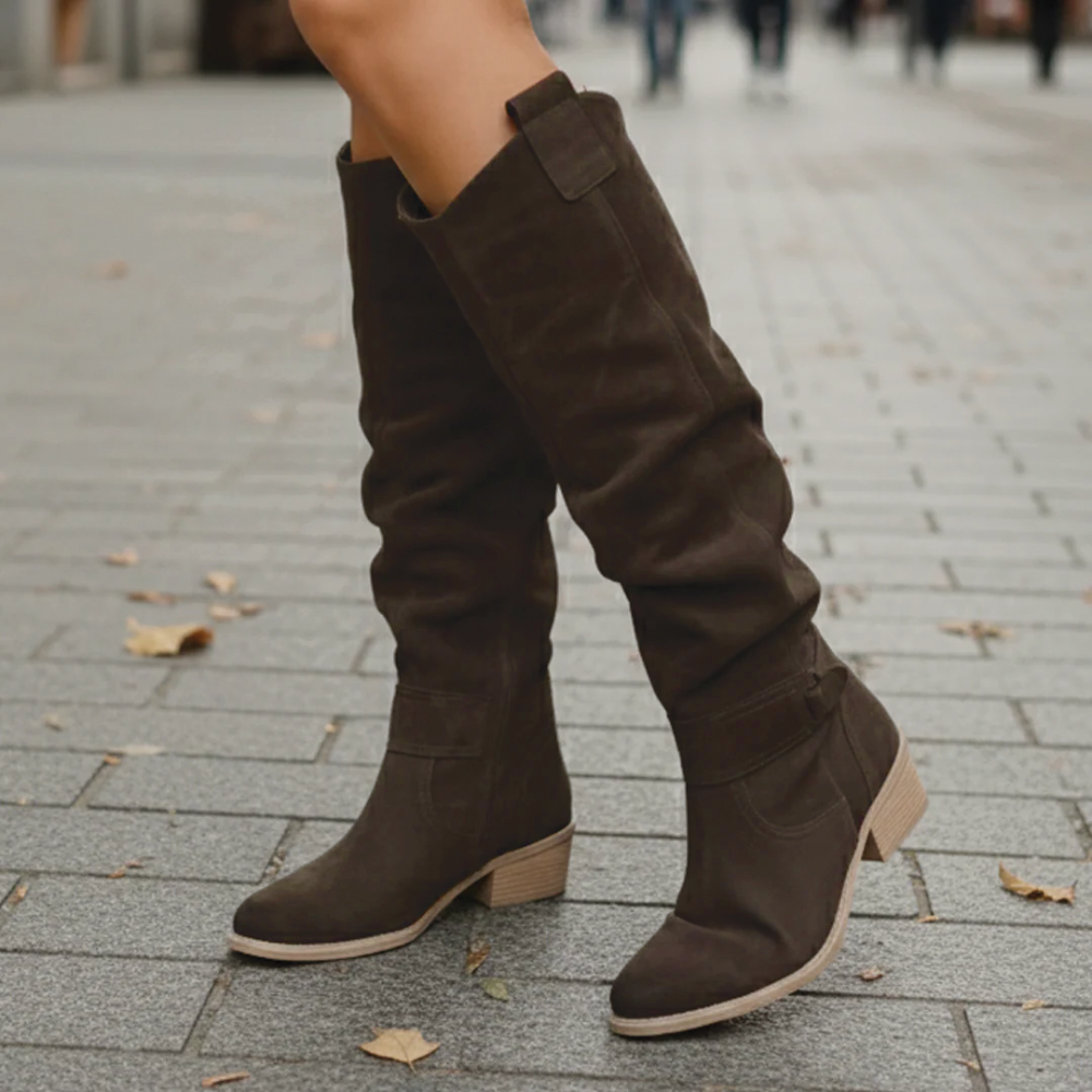 Women's Knee High Suede Boots Stylish Comfort All-Day Wear 7