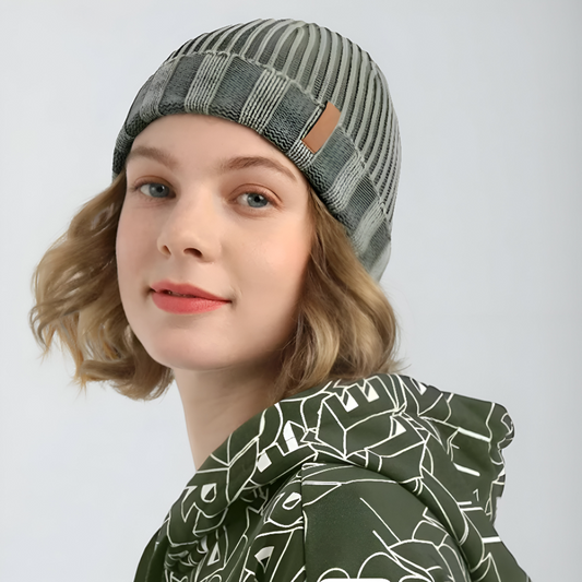 Women's Knitted Beanie Hat Vintage Style Winter Accessory 1