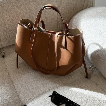 Women's Leather Tote Bag | Spacious Structured Everyday Handbag