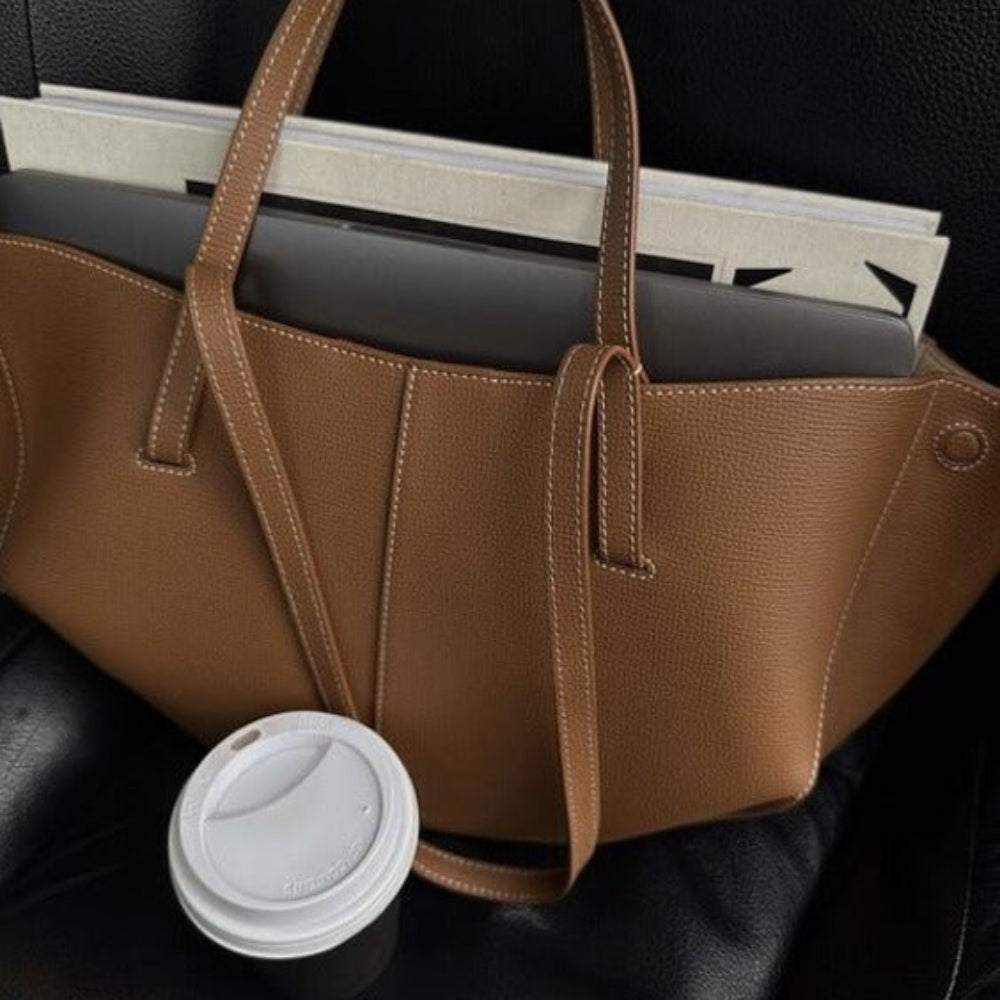Women's Leather Tote Bag | Spacious Structured Everyday Handbag