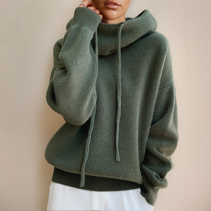 Women's Oversized Knit Hoodie Soft Stylish Casual Wear 1