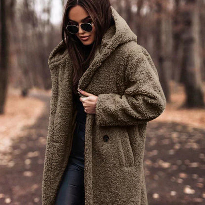 Women’s Oversized Teddy Coat | Long Warm Faux Fur