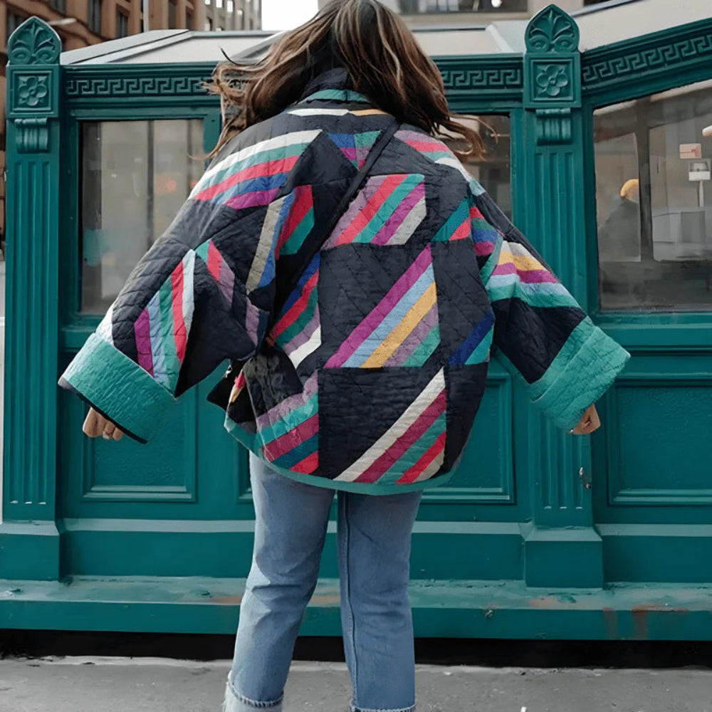 Women's Oversized Vintage Jacket Stylish Weather-Resistant Outerwear 2