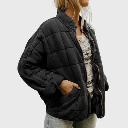 Women’s Quilted Oversized Jacket - Warm Casual