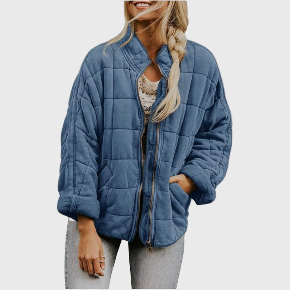 Women’s Quilted Oversized Jacket - Warm Casual