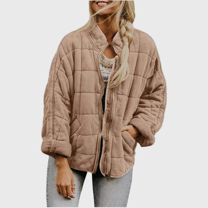 Women’s Quilted Oversized Jacket - Warm Casual