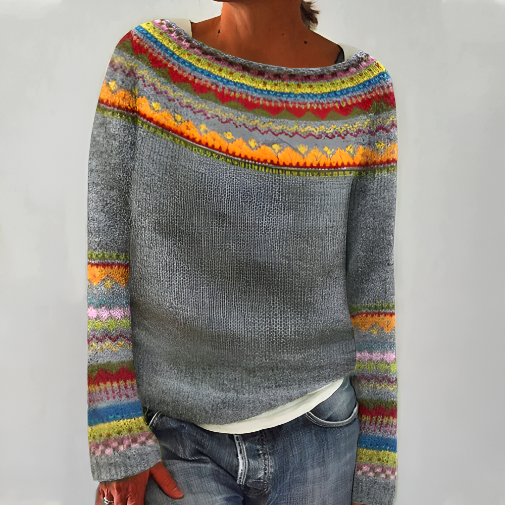 Women's Ribbed Knit Pullover Sweater Cozy Cold Weather Essential 1