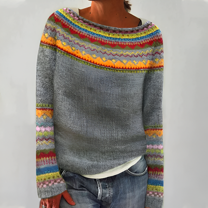 Women's Ribbed Knit Pullover Sweater Cozy Cold Weather Essential 1