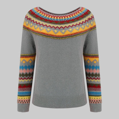 Women's Ribbed Knit Pullover Sweater Cozy Cold Weather Essential 2