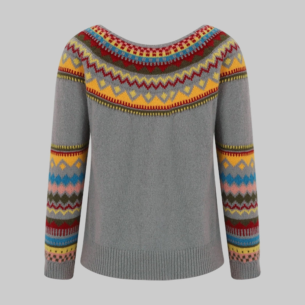 Women's Ribbed Knit Pullover Sweater Cozy Cold Weather Essential 3