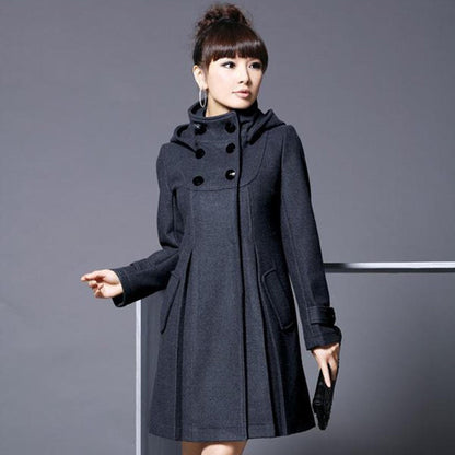 Women’s Sophisticated Winter Jacket - Long Wool Overcoat 3