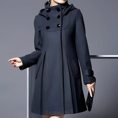 Women’s Sophisticated Winter Jacket - Long Wool Overcoat 4