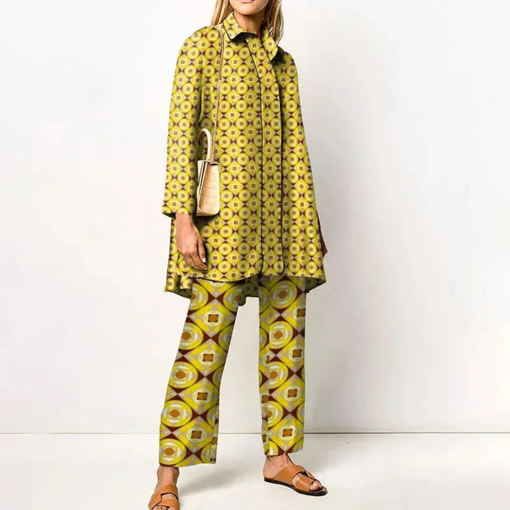 Women's Sweater Vintage Print Two-Piece Outfit Chic Comfortable 5