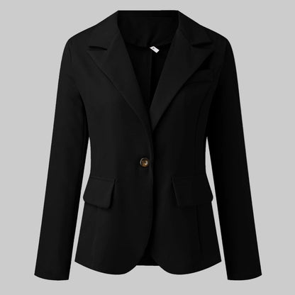 Women's Tailored Single-Button Blazer Effortless Office Style 12