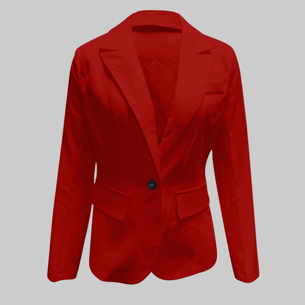 Women's Tailored Single-Button Blazer Effortless Office Style 2
