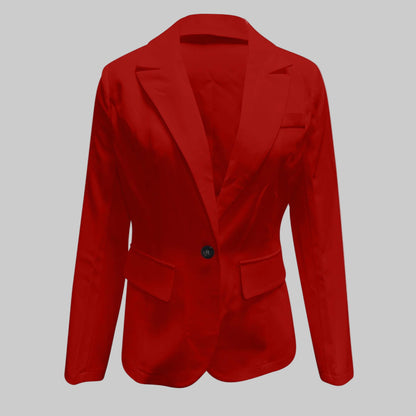 Women's Tailored Single-Button Blazer Effortless Office Style 2