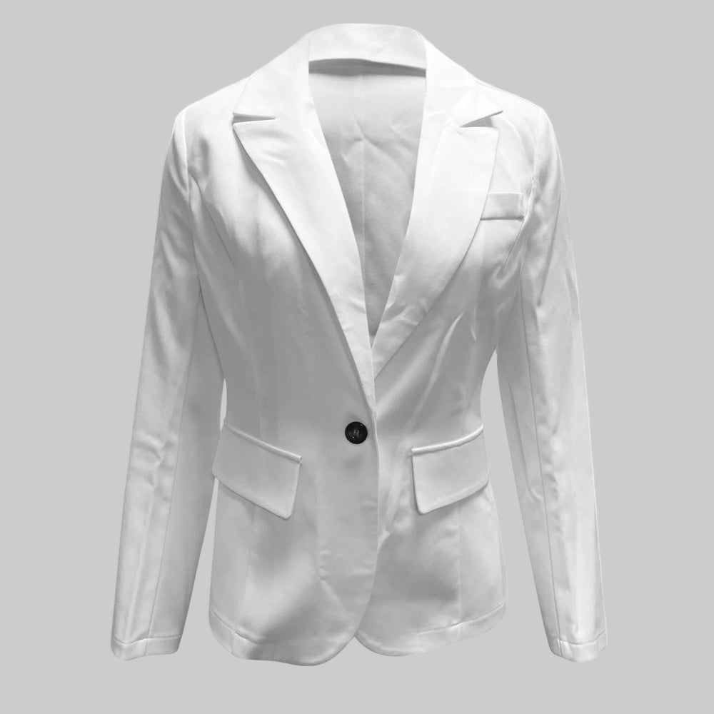 Women's Tailored Single-Button Blazer Effortless Office Style 4
