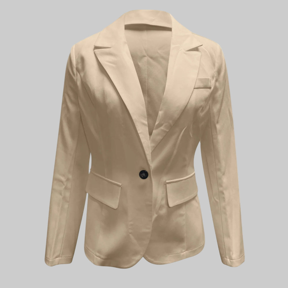 Women's Tailored Single-Button Blazer Effortless Office Style 6