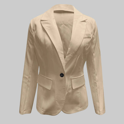 Women's Tailored Single-Button Blazer Effortless Office Style 6