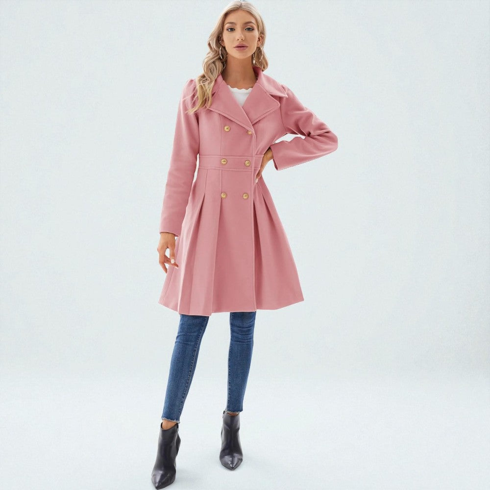 Women's Trench Coat Double-Breasted Tailored Design 25